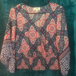 Cropped Floral Blouse